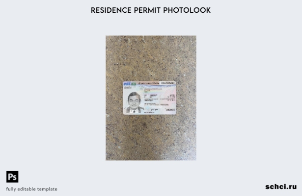 цифровая загрузка шаблона вида на жительство в Португалии в фотоизображении ПЕРЕ